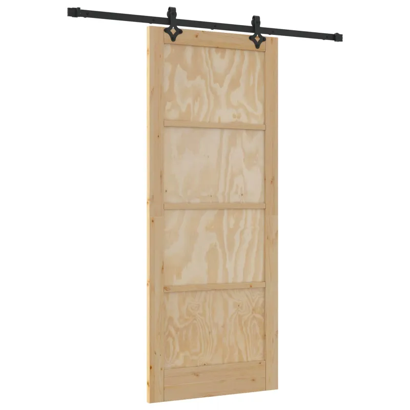 Slankios durys Natūrali ir juoda 86 x 211 cm