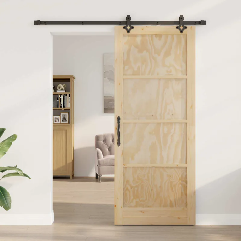 Slankios durys Natūrali ir juoda 86 x 211 cm
