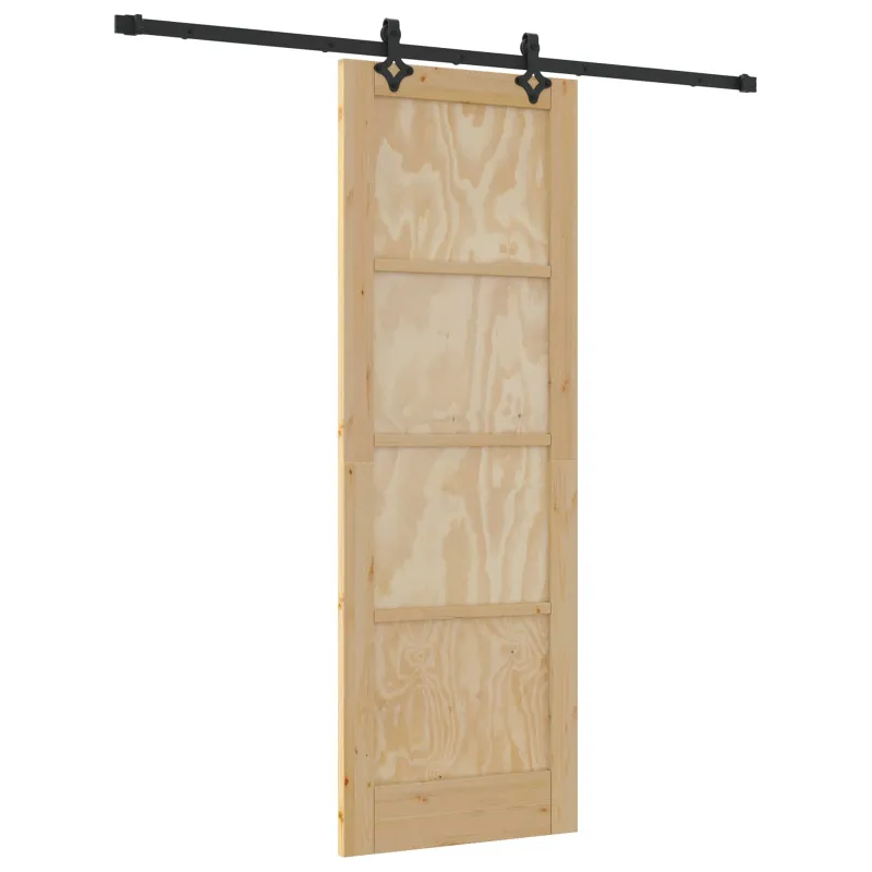 Slankios durys Natūrali ir juoda 73,5 x 211 cm