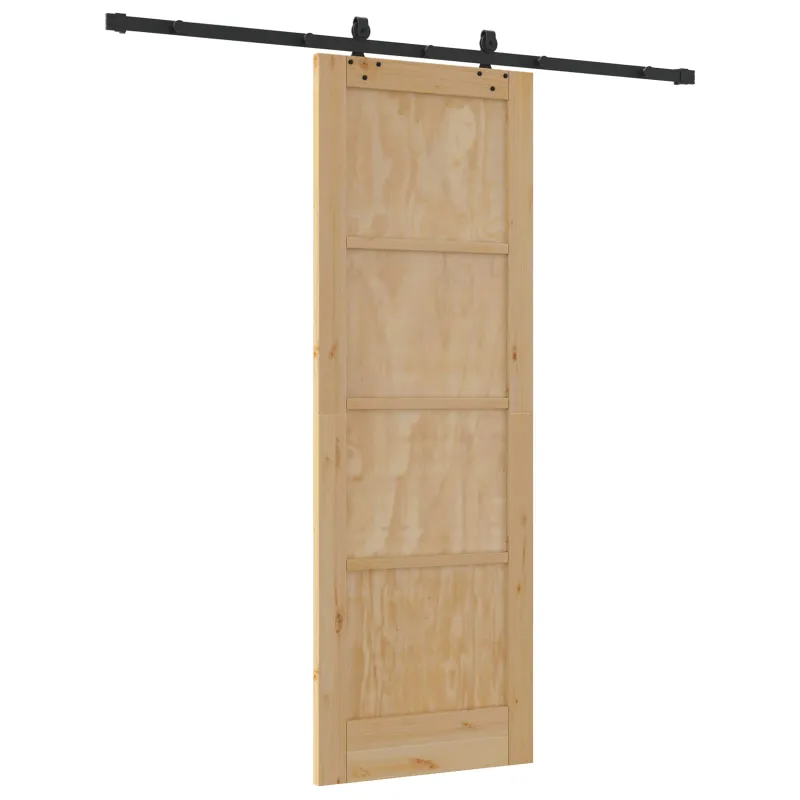 Slankios durys Natūrali ir juoda 73,5 x 211 cm