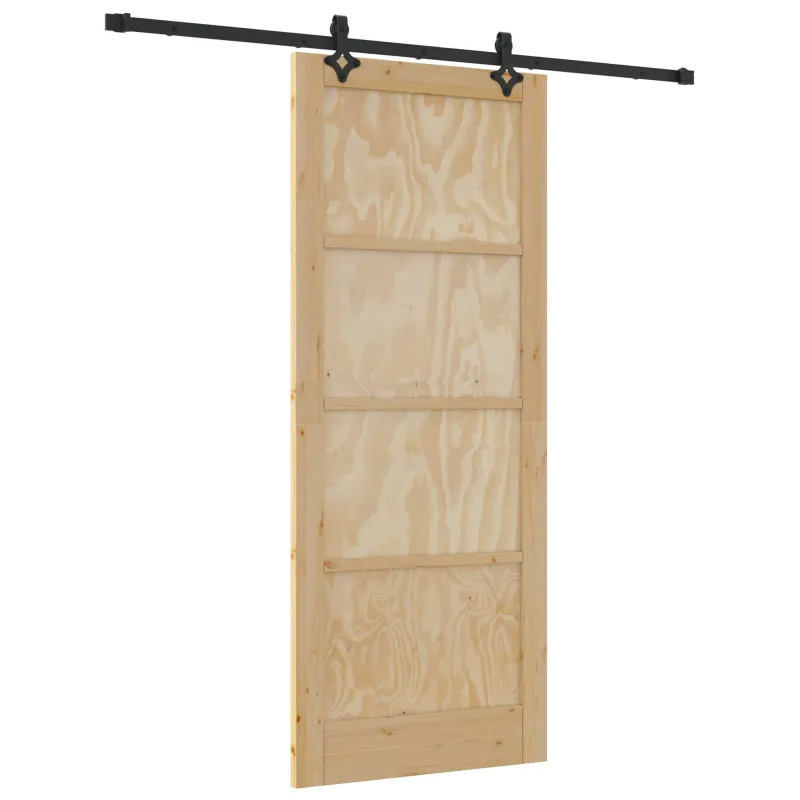 Slankios durys Natūrali ir juoda 86 x 211 cm