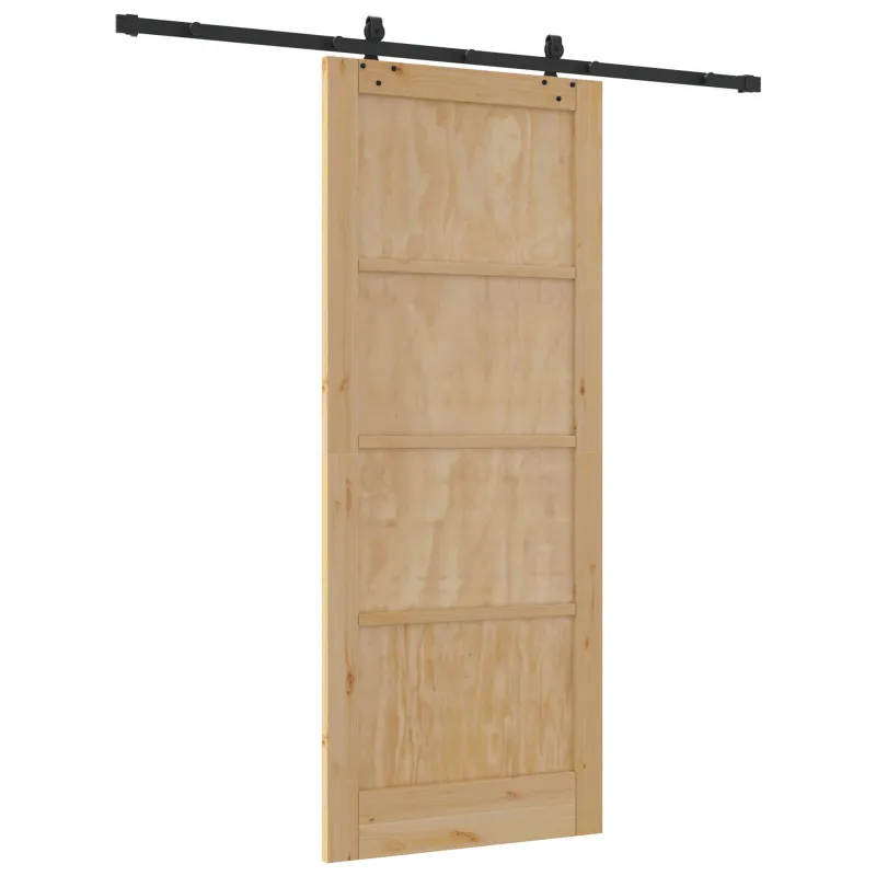 Slankios durys Natūrali ir juoda 86 x 211 cm