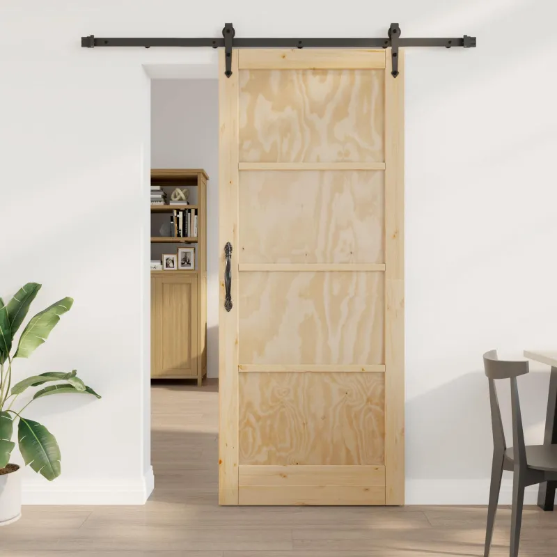 Slankios durys ORKDAL Natūrali ir juoda 86 x 211 cm