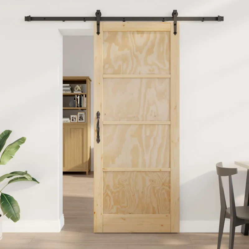 Slankios durys ORKDAL Natūrali ir juoda 86 x 211 cm
