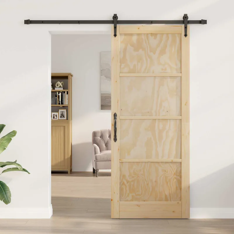 Slankios durys ORKDAL Natūrali ir juoda 86 x 211 cm