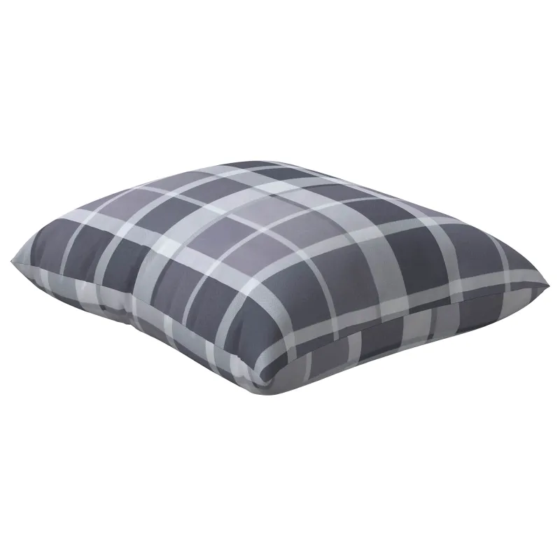 Lauko pagalvė Languotas 4 pcs PilkasCheck 40 x 40 cm Audinys