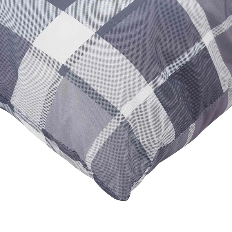 Lauko pagalvė Languotas 4 pcs PilkasCheck 40 x 40 cm Audinys