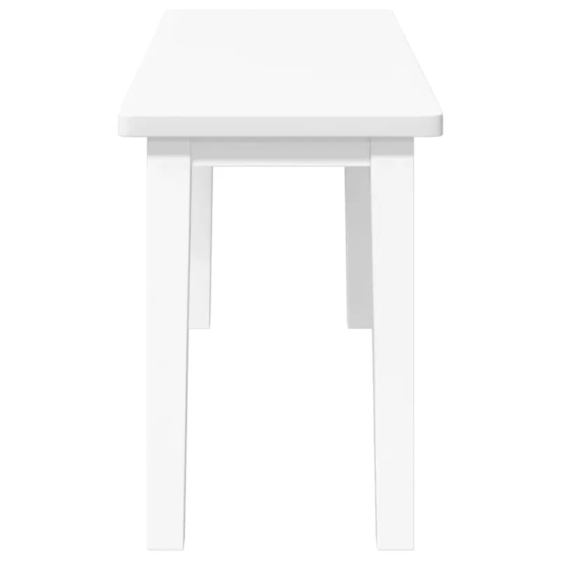 Suoliukas 90 cm Balta medžio masyvo guma