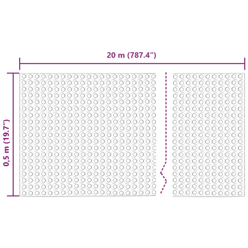 Banguota drenažo plokštė Juoda 0,5 x 20 m HDPE