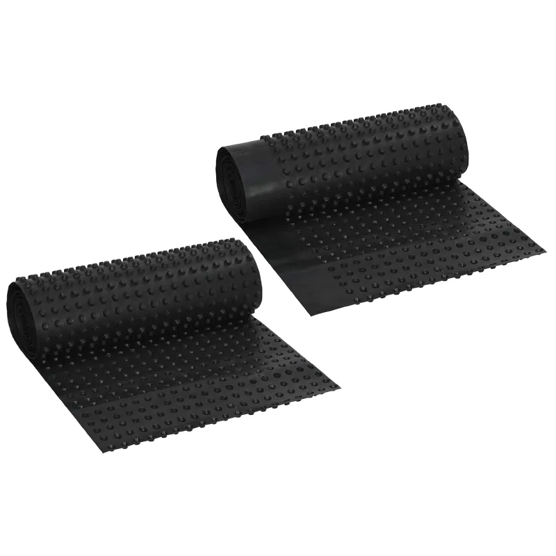 Banguota drenažo plokštė 2 pcs Juoda 0,5 x 20 m HDPE