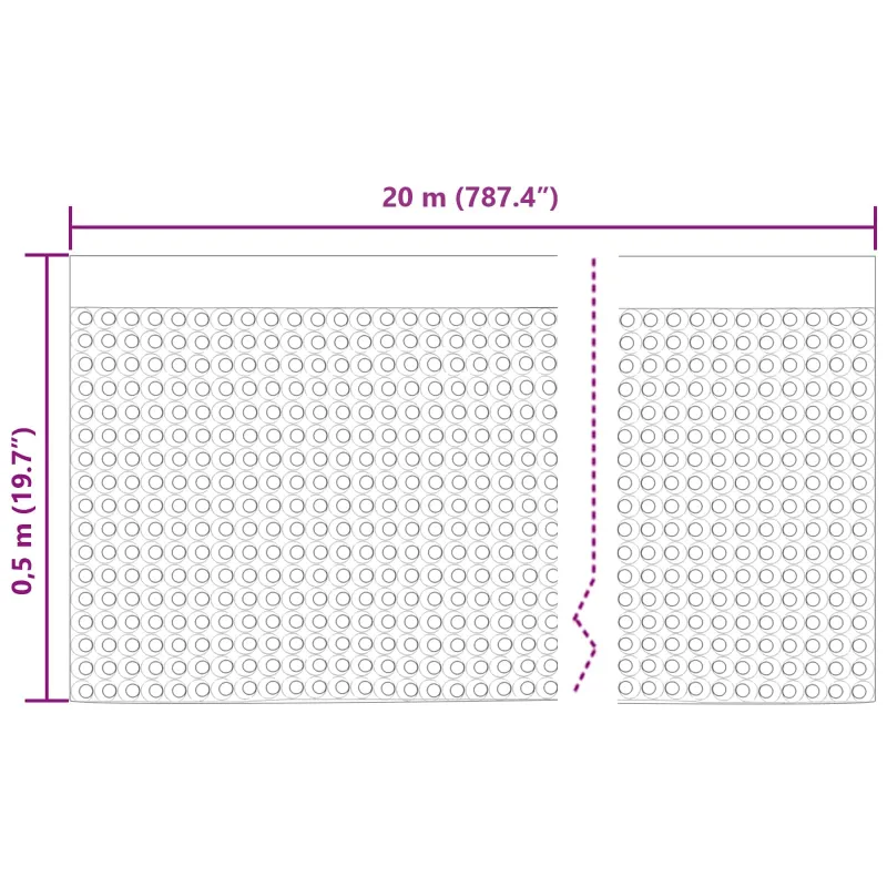 Banguota drenažo plokštė 2 pcs Juoda 0,5 x 20 m HDPE