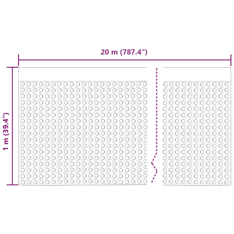 Banguota drenažo plokštė 2 pcs Juoda 1 x 20 m HDPE