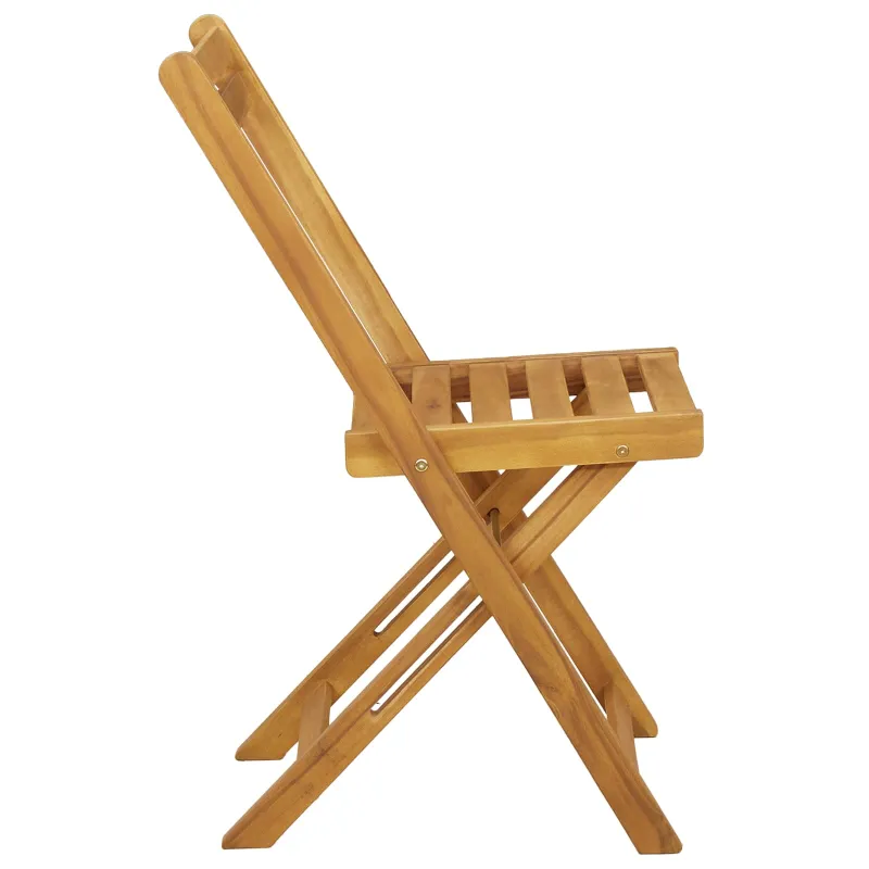 Sulankstomos sodo kėdės 4 pcs Natūrali 40 x 53 x 80 cm