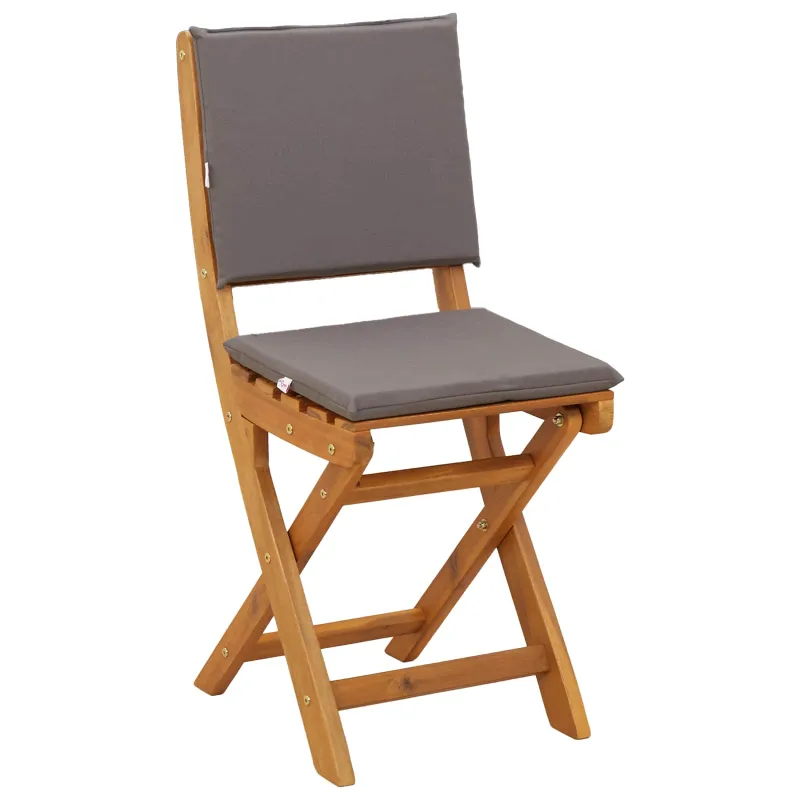 Lauko bistro kėdės 2 pcs Tamsiai pilka 38 x 46 x 85 cm
