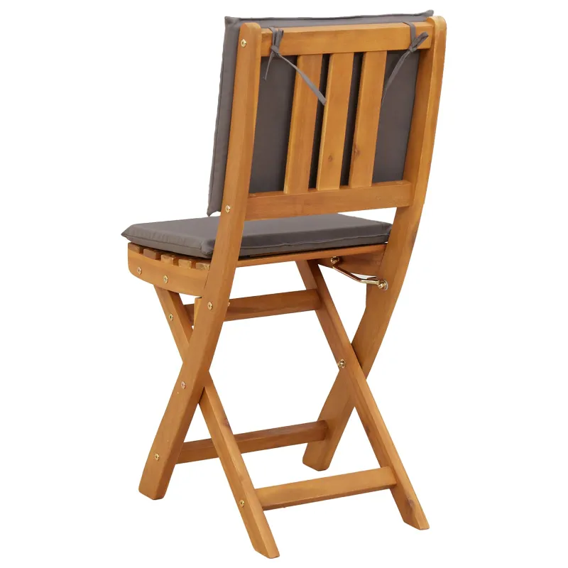 Lauko bistro kėdės 2 pcs Tamsiai pilka 38 x 46 x 85 cm