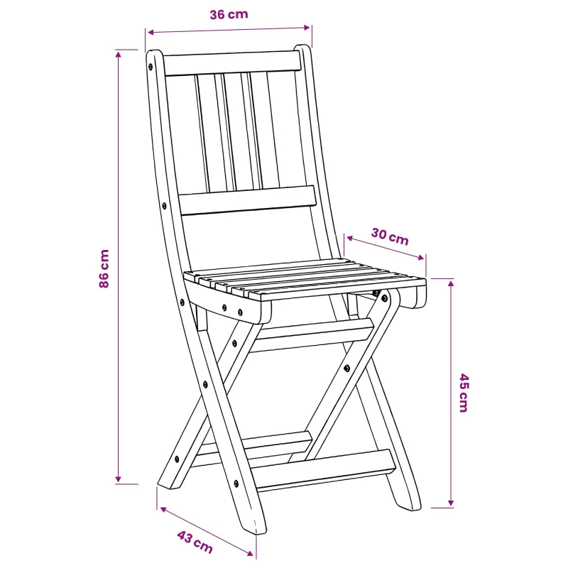 Lauko bistro kėdės su pagalve 4 pcs Natūrali 40 x 42 x 85 cm