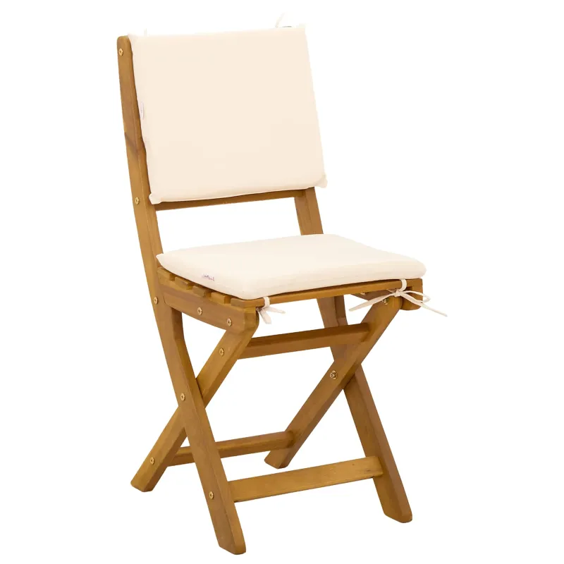 Lauko bistro kėdės 4 pcs Kreminė balta 38 x 46 x 85 cm