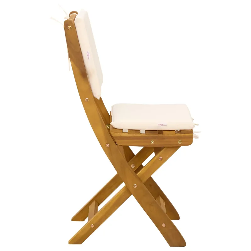 Lauko bistro kėdės 4 pcs Kreminė balta 38 x 46 x 85 cm