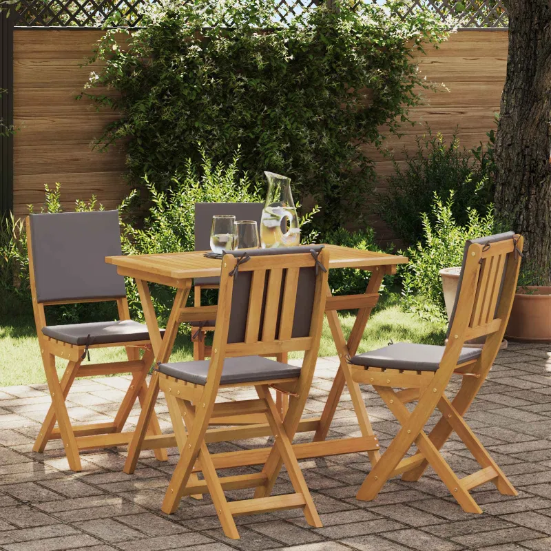 Lauko bistro kėdės 4 pcs Tamsiai pilka 38 x 46 x 85 cm