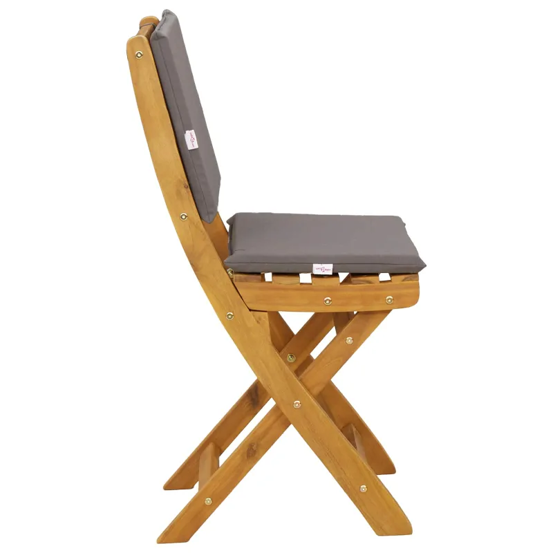 Lauko bistro kėdės 4 pcs Tamsiai pilka 38 x 46 x 85 cm