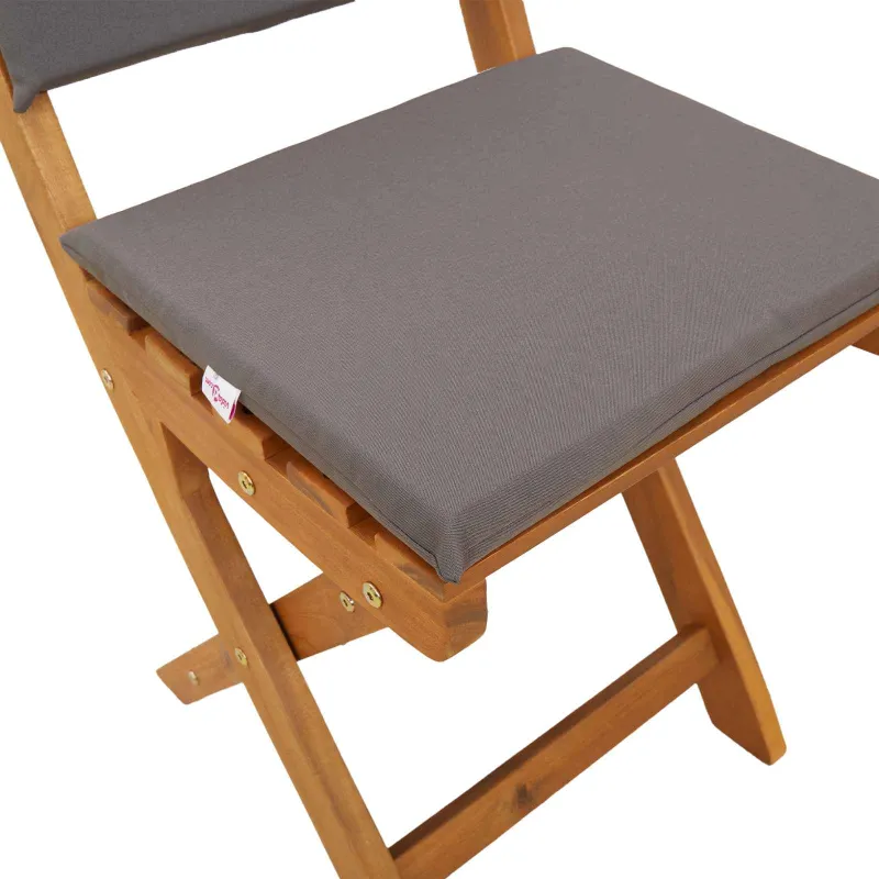 Lauko bistro kėdės 4 pcs Tamsiai pilka 38 x 46 x 85 cm