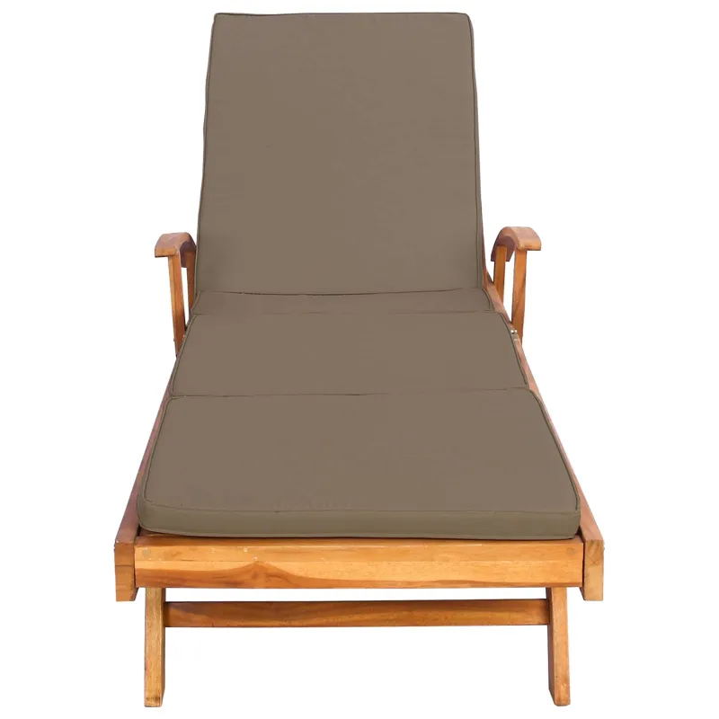 Saulės gultas 100% poliesteris, kieta teak mediena