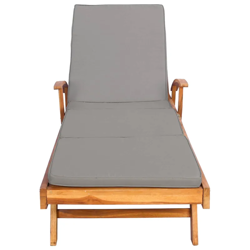 Saulės gultas 100% poliesteris, kieta teak mediena