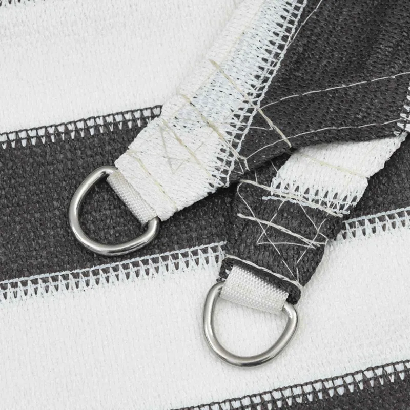 Saulės šešėlio audinys Antracito ir baltos 3 x 4,5 m HDPE