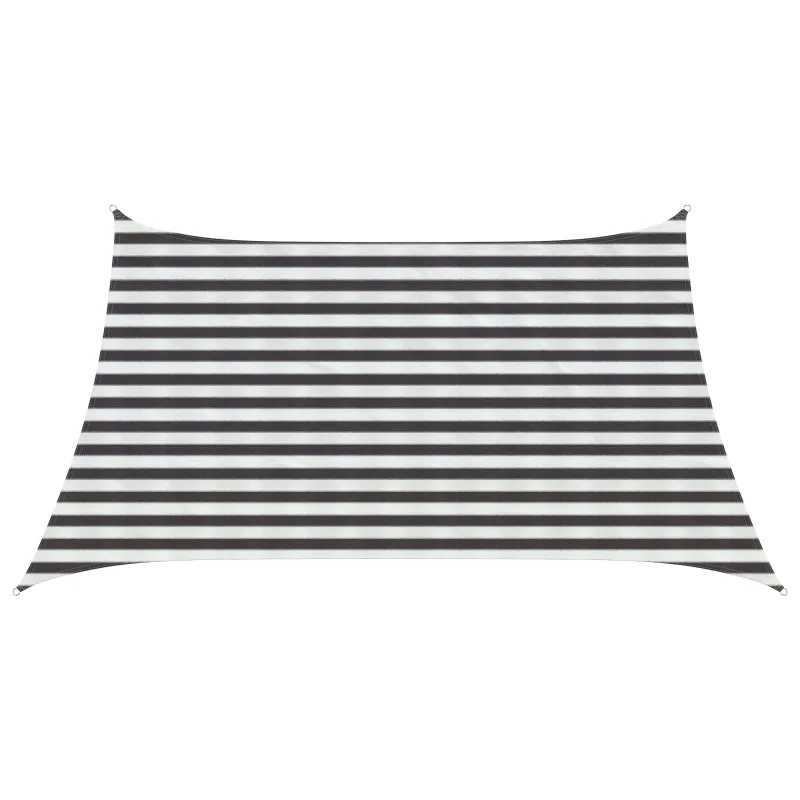 Saulės šešėlio audinys Antracito ir baltos 3 / 4 x 2 m HDPE