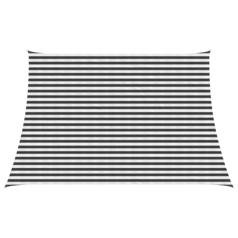 Saulės šešėlio audinys Antracito ir baltos 3 / 4 x 3 m HDPE