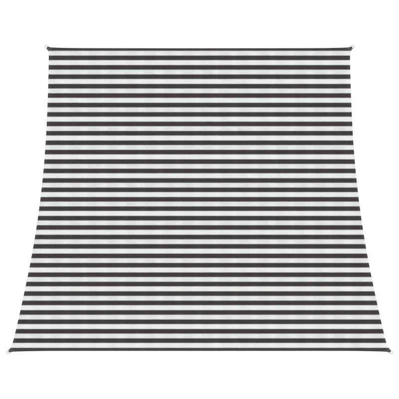 Saulės šešėlio audinys Antracito ir baltos 4 / 5 x 4 m HDPE