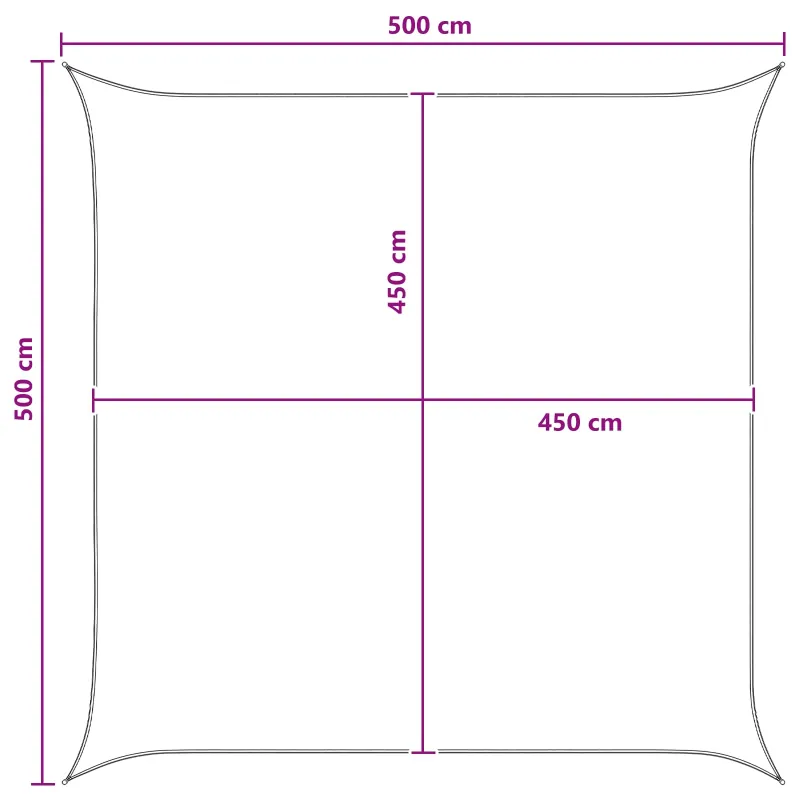 Saulės šešėlio audinys Geltona ir balta 5 x 5 m HDPE