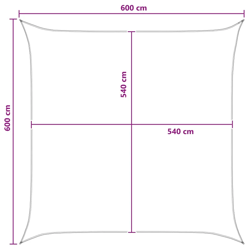 Saulės šešėlio audinys Geltona ir balta 6 x 6 m HDPE