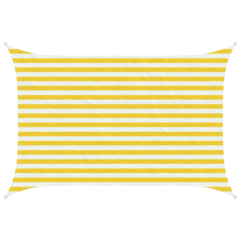 Saulės šešėlio audinys Geltona ir balta 2 x 3,5 m HDPE