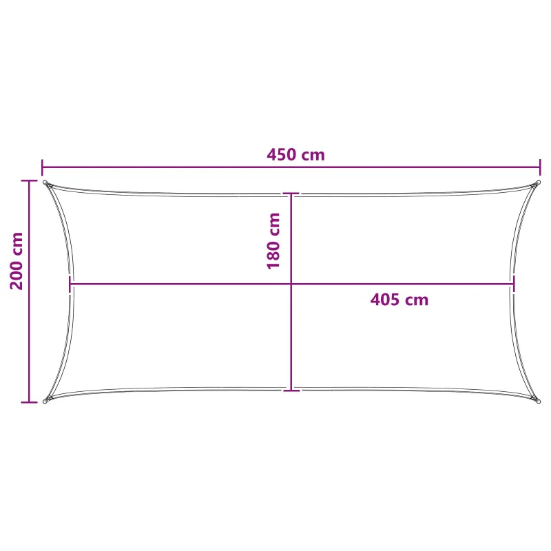 Saulės šešėlio audinys Geltona ir balta 2 x 4,5 m HDPE