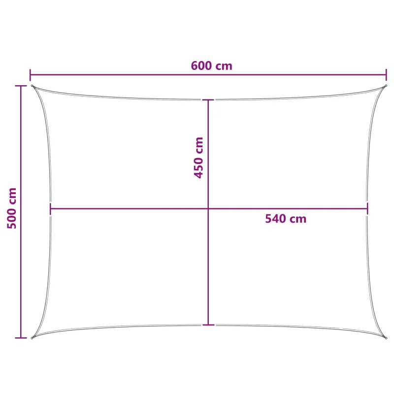 Saulės šešėlio audinys Geltona ir balta 5 x 6 m HDPE