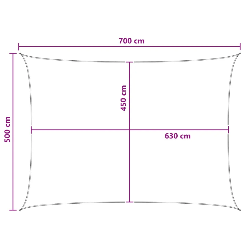 Saulės šešėlio audinys Geltona ir balta 5 x 7 m HDPE