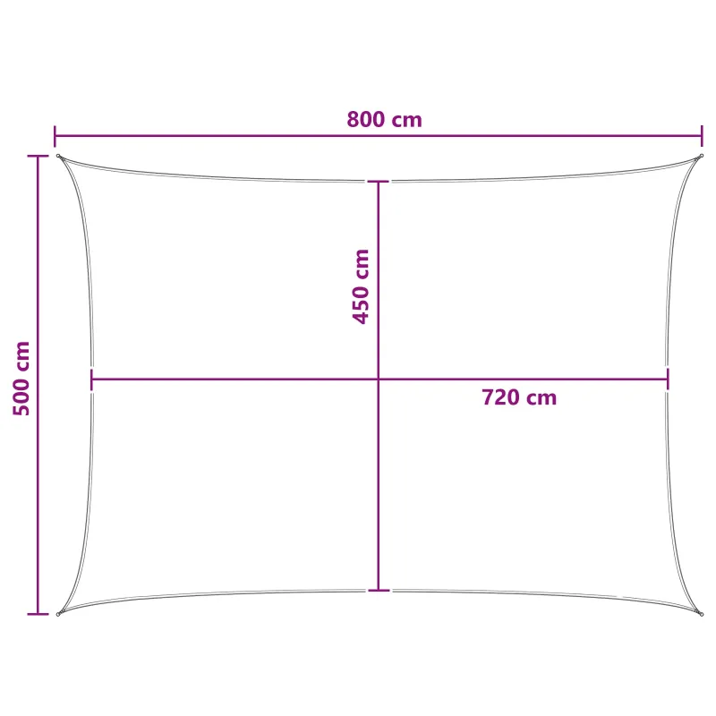 Saulės šešėlio audinys Geltona ir balta 5 x 8 m HDPE