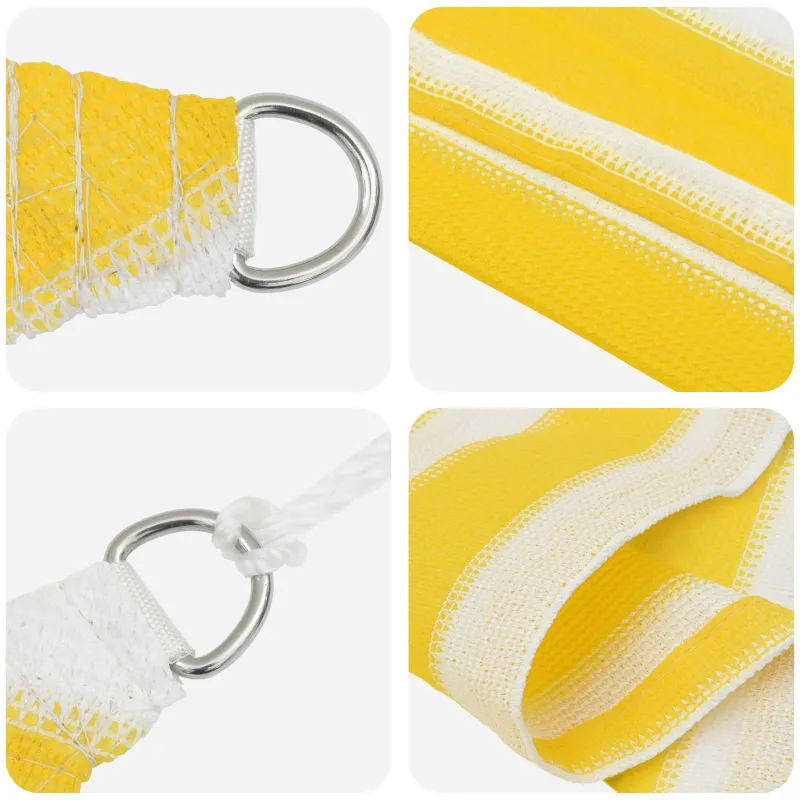 Saulės šešėlio audinys Geltona ir balta 4 / 5 x 4 m HDPE