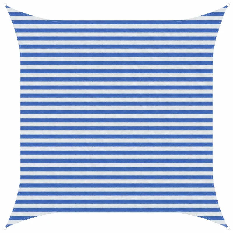 Saulės šešėlio audinys Mėlyna ir balta 3,6 x 3,6 m HDPE