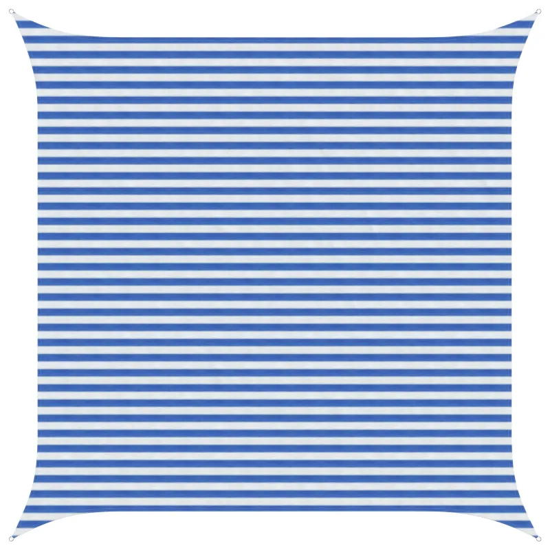 Saulės šešėlio audinys Mėlyna ir balta 4,5 x 4,5 m HDPE
