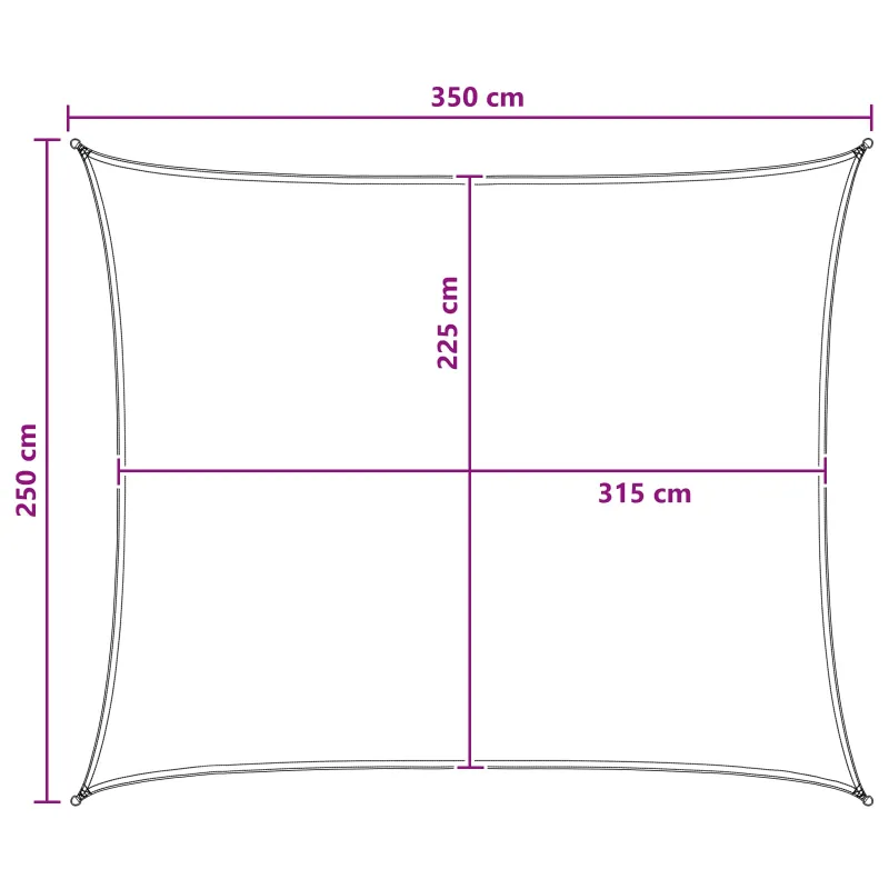 Saulės šešėlio audinys Mėlyna ir balta 2,5 x 3,5 m HDPE