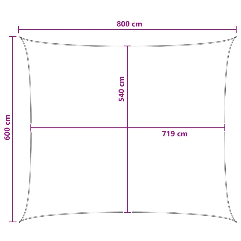 Saulės šešėlio audinys Mėlyna ir balta 6 x 8 m HDPE