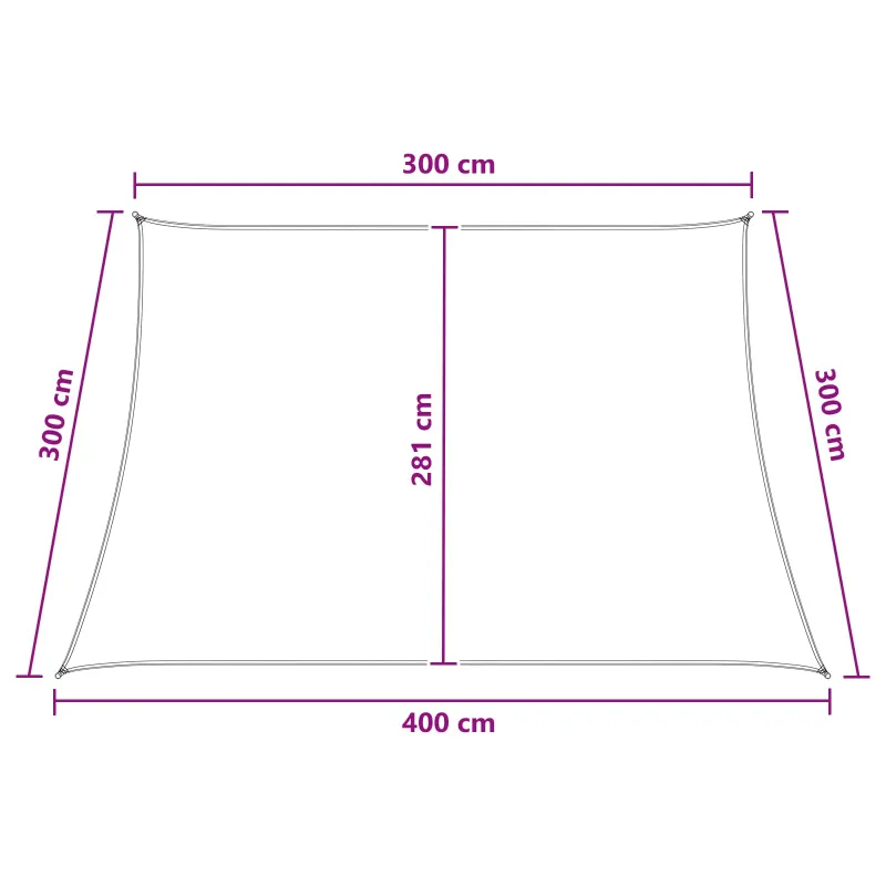 Saulės šešėlio audinys Mėlyna ir balta 3 / 4 x 3 m HDPE
