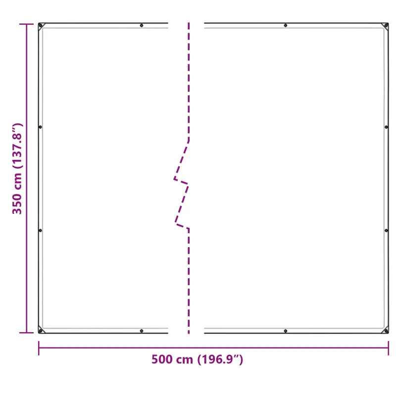 Tarpas 350 gsm Skaidrus 5 × 3,5 m PVC