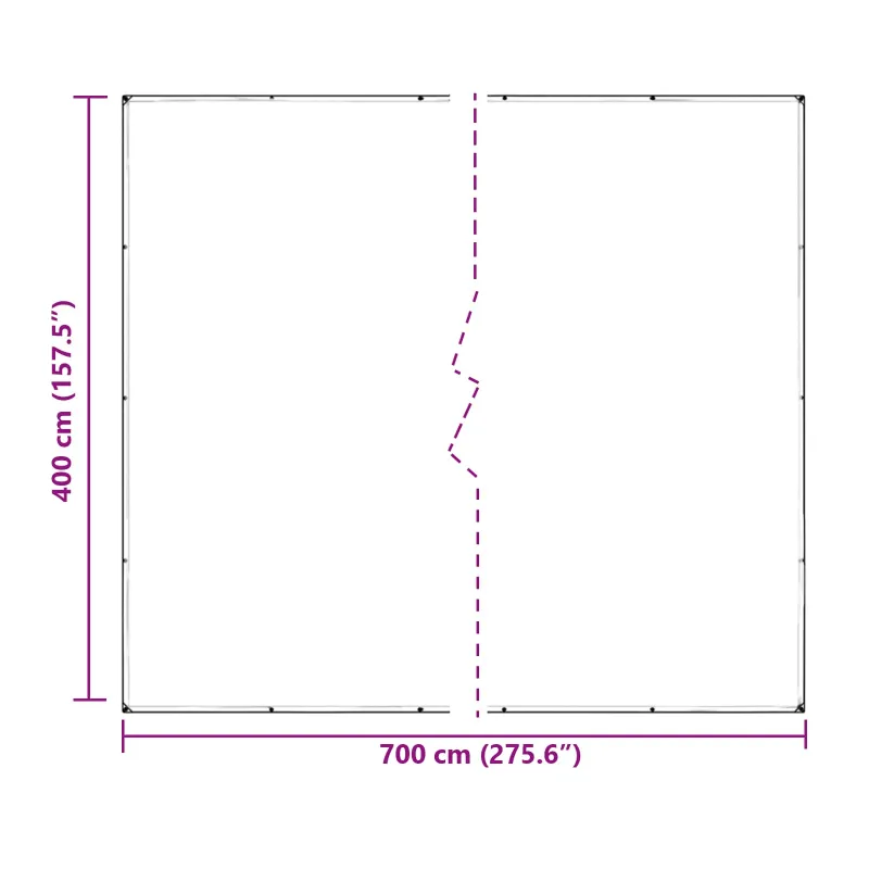 Tarpas 350 gsm Skaidrus 7 x 4 m PVC