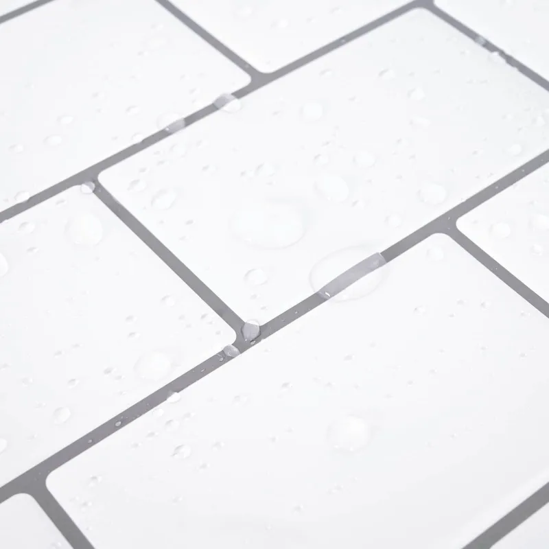 Metro plytelė 50 pcs Balta pilka 30 x 30 cm Poliuretanas ir PET