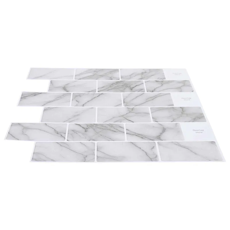 Metro plytelė 50 pcs Balti marmuro 30 x 30 cm