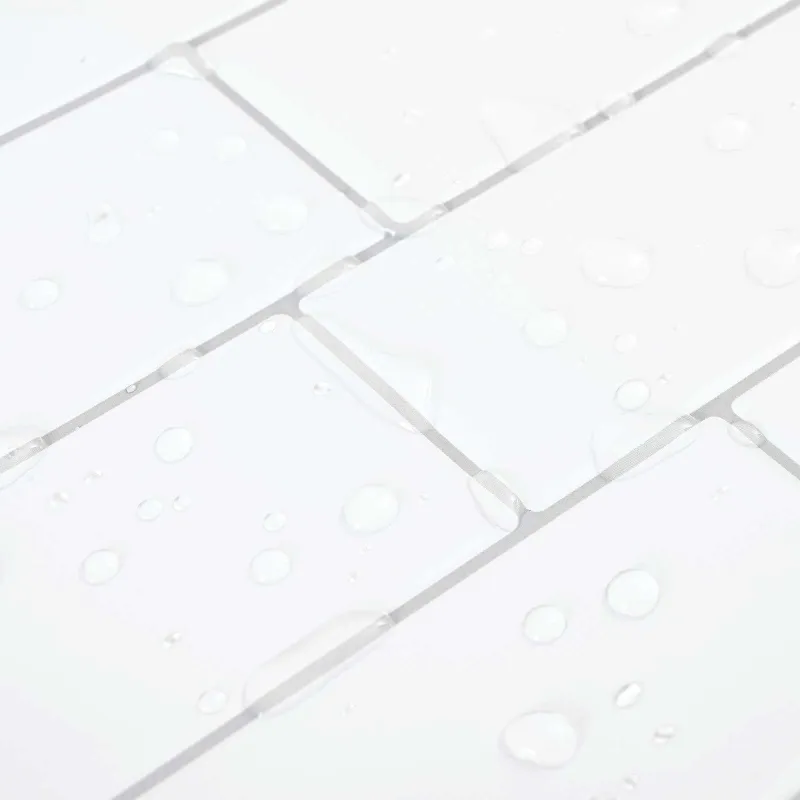 Metro plytelė 10 pcs Balta pilka 29 x 21 cm Poliuretanas ir PET