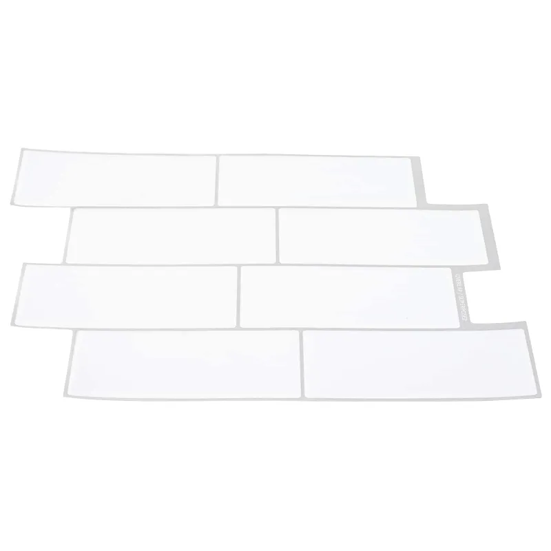 Metro plytelė 20 pcs Balta pilka 29 x 21 cm Poliuretanas ir PET